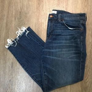 Madewell slim boy jean with raw hem